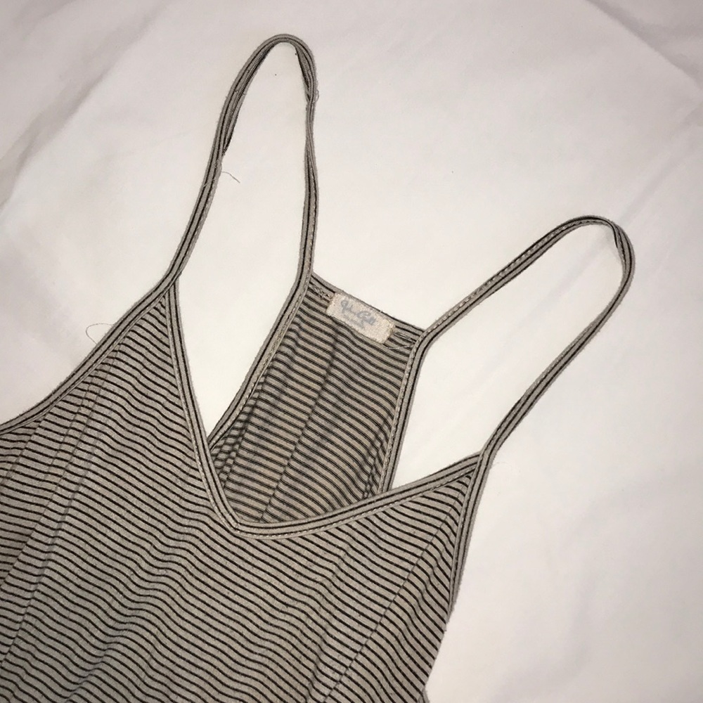 Brandy Melville black and white striped romper